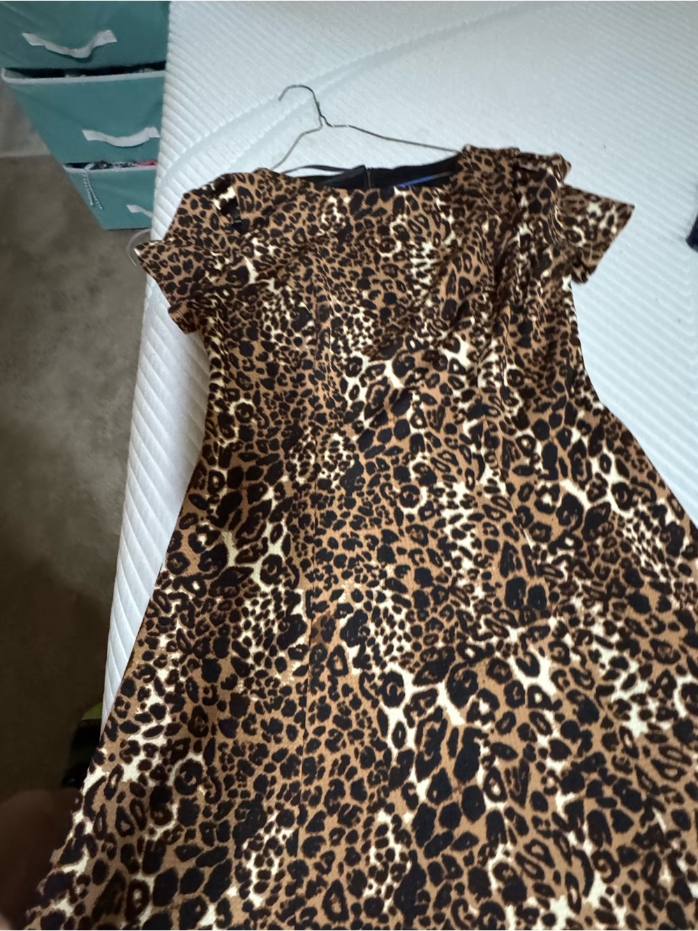 AGB Leopard Print Dress in Brown and Black